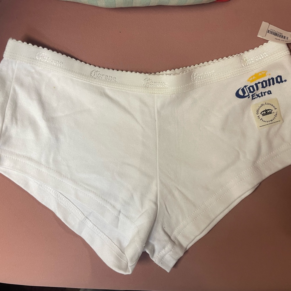 NWT Vintage 90s Corona Extra White Boyshort Panties Size XL 100% cotton